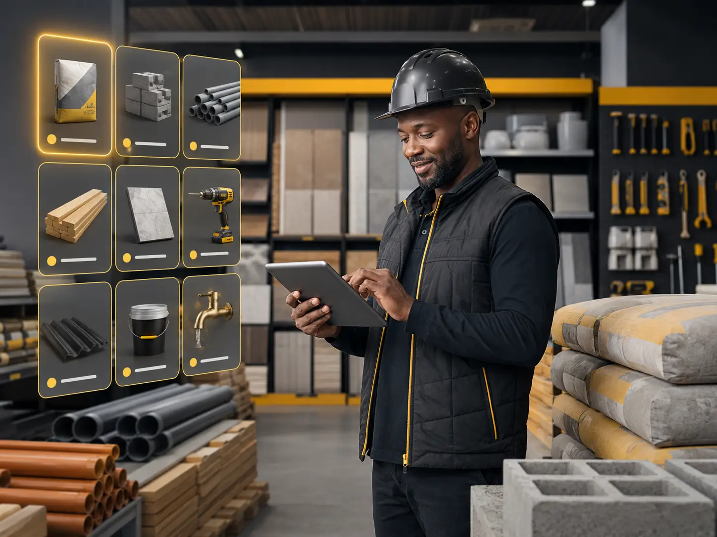 Local construction supplier preparing business information